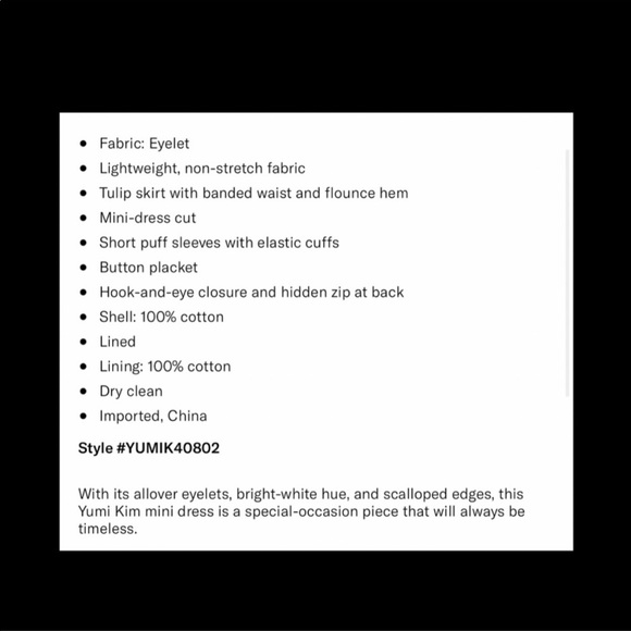 Yum Kim Lara Lace Mini Dress size XS - Picture 3 of 5